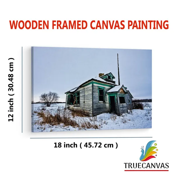 Multicolor_Abandoned_House,_Wooden_Framed_Canvas_Paintings_|_For_Living_Room_|_Bedroom_|_Office_|_Gallery_|_Ready_Wall_Mount_Canvas_Wall_Art_Painting_|_Size_-_12_X_18In,_Ct0376