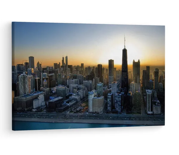 Multicolor_Chicago_Skyline_John,_Wooden_Framed_Canvas_Paintings_|_For_Living_Room_|_Bedroom_|_Office_|_Gallery_|_Ready_Wall_Mount_Canvas_Wall_Art_Painting_|_Size_-_12_X_18In,_Ct0377