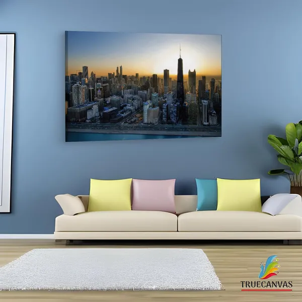 Multicolor_Chicago_Skyline_John,_Wooden_Framed_Canvas_Paintings_|_For_Living_Room_|_Bedroom_|_Office_|_Gallery_|_Ready_Wall_Mount_Canvas_Wall_Art_Painting_|_Size_-_12_X_18In,_Ct0377