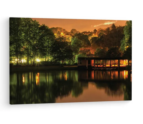Multicolor_Bayou_Landscape,_Wooden_Framed_Canvas_Paintings_|_For_Living_Room_|_Bedroom_|_Office_|_Gallery_|_Ready_Wall_Mount_Canvas_Wall_Art_Painting_|_Size_-_12_X_18In,_Ct0378