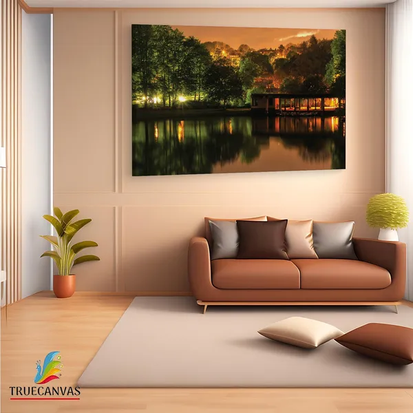 Multicolor_Bayou_Landscape,_Wooden_Framed_Canvas_Paintings_|_For_Living_Room_|_Bedroom_|_Office_|_Gallery_|_Ready_Wall_Mount_Canvas_Wall_Art_Painting_|_Size_-_12_X_18In,_Ct0378