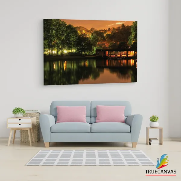 Multicolor_Bayou_Landscape,_Wooden_Framed_Canvas_Paintings_|_For_Living_Room_|_Bedroom_|_Office_|_Gallery_|_Ready_Wall_Mount_Canvas_Wall_Art_Painting_|_Size_-_12_X_18In,_Ct0378