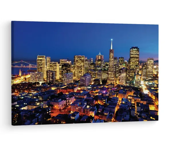 Multicolor_Megalopolis_Cali|_Fornia,_Wooden_Framed_Canvas_Paintings_|_For_Living_Room_|_Bedroom_|_Office_|_Gallery_|_Ready_Wall_Mount_Canvas_Wall_Art_Painting_|_Size_-_12_X_18In,_Ct0383