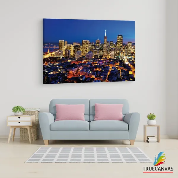 Multicolor_Megalopolis_Cali|_Fornia,_Wooden_Framed_Canvas_Paintings_|_For_Living_Room_|_Bedroom_|_Office_|_Gallery_|_Ready_Wall_Mount_Canvas_Wall_Art_Painting_|_Size_-_12_X_18In,_Ct0383