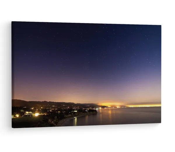 Multicolor_Los_Angeles_Night_Star,_Wooden_Framed_Canvas_Paintings_|_For_Living_Room_|_Bedroom_|_Office_|_Gallery_|_Ready_Wall_Mount_Canvas_Wall_Art_Painting_|_Size_-_12_X_18In,_Ct0384