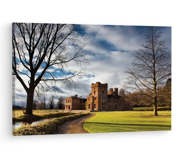 Multicolor_Oxburgh_Hall,_Norfolk,_Wooden_Framed_Canvas_Paintings_|_For_Living_Room_|_Bedroom_|_Office_|_Gallery_|_Ready_Wall_Mount_Canvas_Wall_Art_Painting_|_Size_-_12_X_18In,_Ct0385