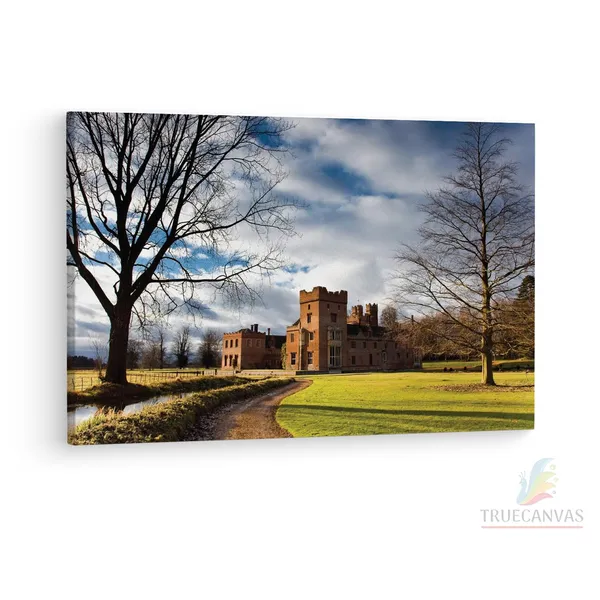 Multicolor_Oxburgh_Hall,_Norfolk,_Wooden_Framed_Canvas_Paintings_|_For_Living_Room_|_Bedroom_|_Office_|_Gallery_|_Ready_Wall_Mount_Canvas_Wall_Art_Painting_|_Size_-_12_X_18In,_Ct0385