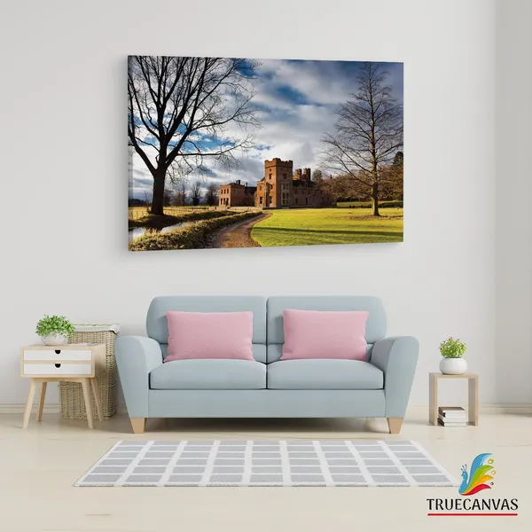 Multicolor_Oxburgh_Hall,_Norfolk,_Wooden_Framed_Canvas_Paintings_|_For_Living_Room_|_Bedroom_|_Office_|_Gallery_|_Ready_Wall_Mount_Canvas_Wall_Art_Painting_|_Size_-_12_X_18In,_Ct0385