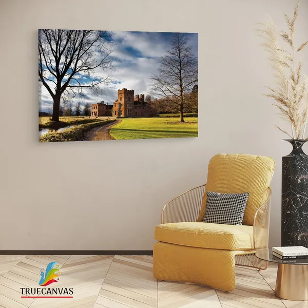 Multicolor_Oxburgh_Hall,_Norfolk,_Wooden_Framed_Canvas_Paintings_|_For_Living_Room_|_Bedroom_|_Office_|_Gallery_|_Ready_Wall_Mount_Canvas_Wall_Art_Painting_|_Size_-_12_X_18In,_Ct0385