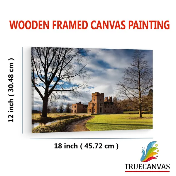 Multicolor_Oxburgh_Hall,_Norfolk,_Wooden_Framed_Canvas_Paintings_|_For_Living_Room_|_Bedroom_|_Office_|_Gallery_|_Ready_Wall_Mount_Canvas_Wall_Art_Painting_|_Size_-_12_X_18In,_Ct0385