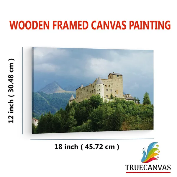 Multicolor_Schloss_Naudersberg,_Wooden_Framed_Canvas_Paintings_|_For_Living_Room_|_Bedroom_|_Office_|_Gallery_|_Ready_Wall_Mount_Canvas_Wall_Art_Painting_|_Size_-_12_X_18In,_Ct0386