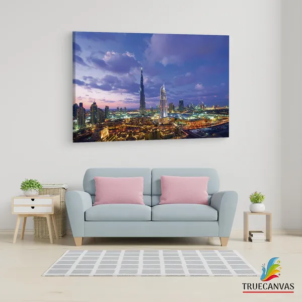 Multicolor_Burj_Khalifa,_Wooden_Framed_Canvas_Paintings_|_For_Living_Room_|_Bedroom_|_Office_|_Gallery_|_Ready_Wall_Mount_Canvas_Wall_Art_Painting_|_Size_-_12_X_18In,_Ct0390