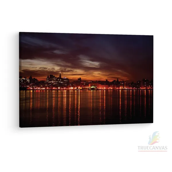 Multicolor_New_York_Skyline_Lights_Lake,_Wooden_Framed_Canvas_Paintings_|_For_Living_Room_|_Bedroom_|_Office_|_Gallery_|_Ready_Wall_Mount_Canvas_Wall_Art_Painting_|_Size_-_12_X_18In,_Ct0395