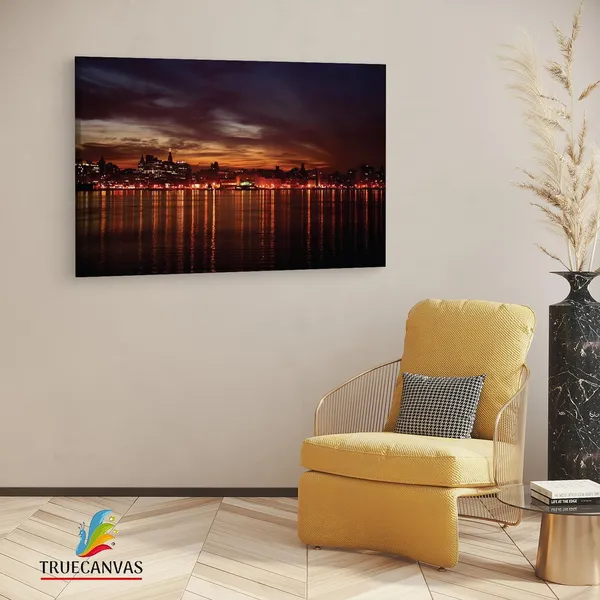 Multicolor_New_York_Skyline_Lights_Lake,_Wooden_Framed_Canvas_Paintings_|_For_Living_Room_|_Bedroom_|_Office_|_Gallery_|_Ready_Wall_Mount_Canvas_Wall_Art_Painting_|_Size_-_12_X_18In,_Ct0395