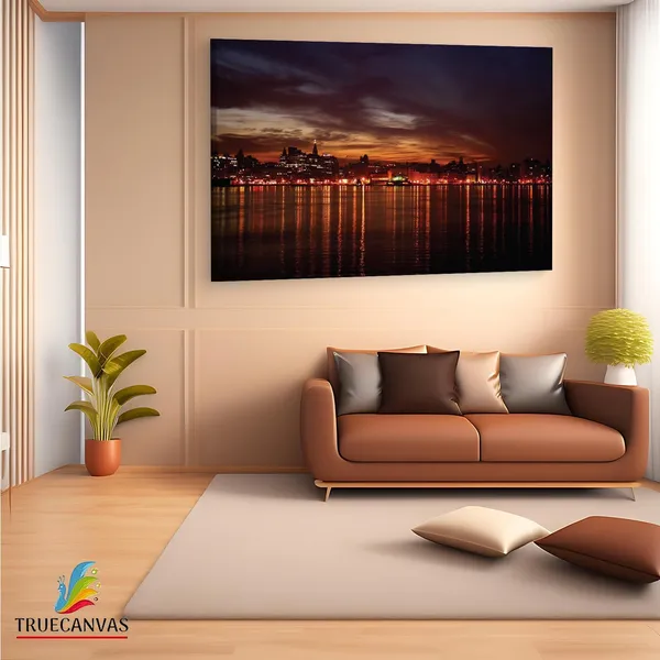 Multicolor_New_York_Skyline_Lights_Lake,_Wooden_Framed_Canvas_Paintings_|_For_Living_Room_|_Bedroom_|_Office_|_Gallery_|_Ready_Wall_Mount_Canvas_Wall_Art_Painting_|_Size_-_12_X_18In,_Ct0395
