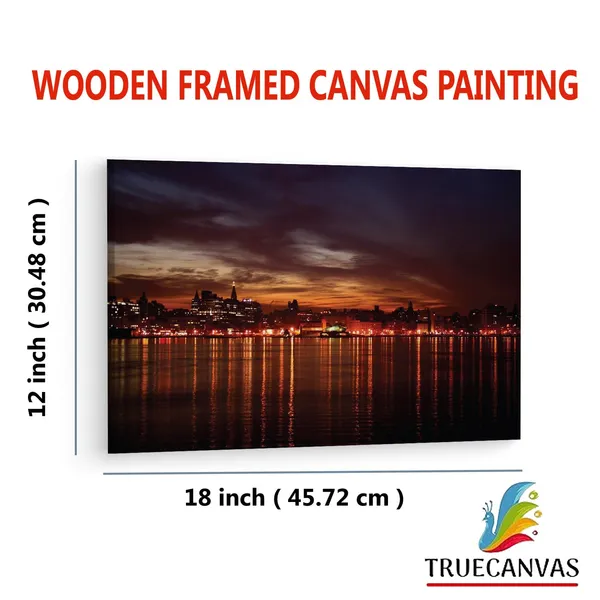 Multicolor_New_York_Skyline_Lights_Lake,_Wooden_Framed_Canvas_Paintings_|_For_Living_Room_|_Bedroom_|_Office_|_Gallery_|_Ready_Wall_Mount_Canvas_Wall_Art_Painting_|_Size_-_12_X_18In,_Ct0395
