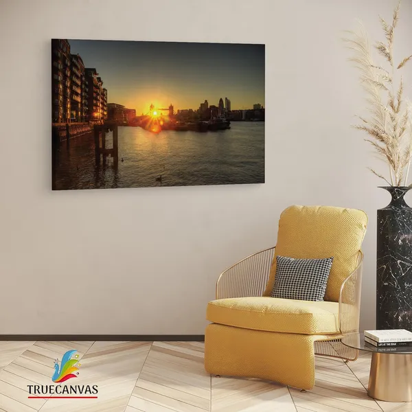 Multicolor_Sunrise_Tower_Bridge_London,_Wooden_Framed_Canvas_Paintings_|_For_Living_Room_|_Bedroom_|_Office_|_Gallery_|_Ready_Wall_Mount_Canvas_Wall_Art_Painting_|_Size_-_12_X_18In,_Ct0397