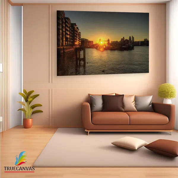 Multicolor_Sunrise_Tower_Bridge_London,_Wooden_Framed_Canvas_Paintings_|_For_Living_Room_|_Bedroom_|_Office_|_Gallery_|_Ready_Wall_Mount_Canvas_Wall_Art_Painting_|_Size_-_12_X_18In,_Ct0397