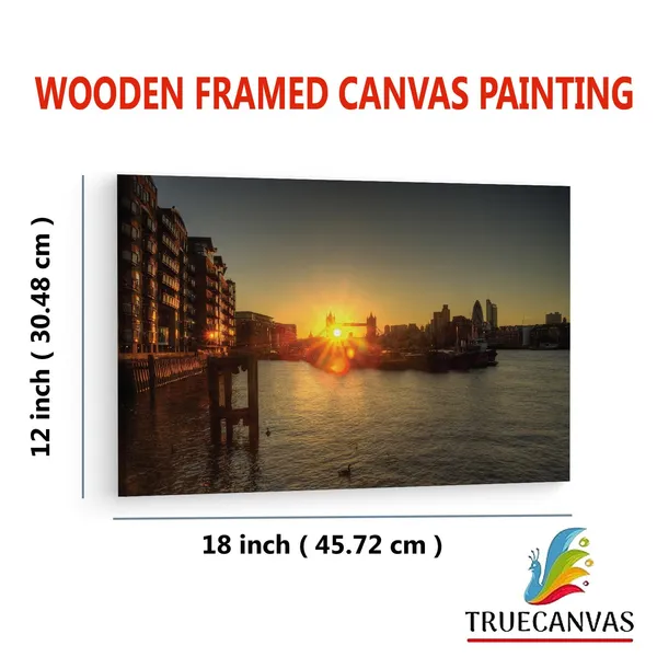 Multicolor_Sunrise_Tower_Bridge_London,_Wooden_Framed_Canvas_Paintings_|_For_Living_Room_|_Bedroom_|_Office_|_Gallery_|_Ready_Wall_Mount_Canvas_Wall_Art_Painting_|_Size_-_12_X_18In,_Ct0397