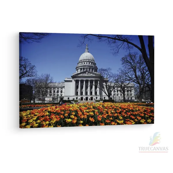 Multicolor_Wisconsin_State_Capitol,_Wooden_Framed_Canvas_Paintings_|_For_Living_Room_|_Bedroom_|_Office_|_Gallery_|_Ready_Wall_Mount_Canvas_Wall_Art_Painting_|_Size_-_12_X_18In,_Ct0399