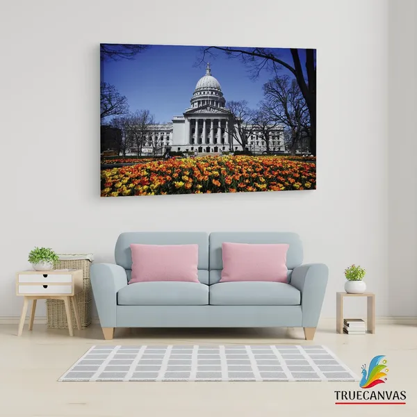 Multicolor_Wisconsin_State_Capitol,_Wooden_Framed_Canvas_Paintings_|_For_Living_Room_|_Bedroom_|_Office_|_Gallery_|_Ready_Wall_Mount_Canvas_Wall_Art_Painting_|_Size_-_12_X_18In,_Ct0399