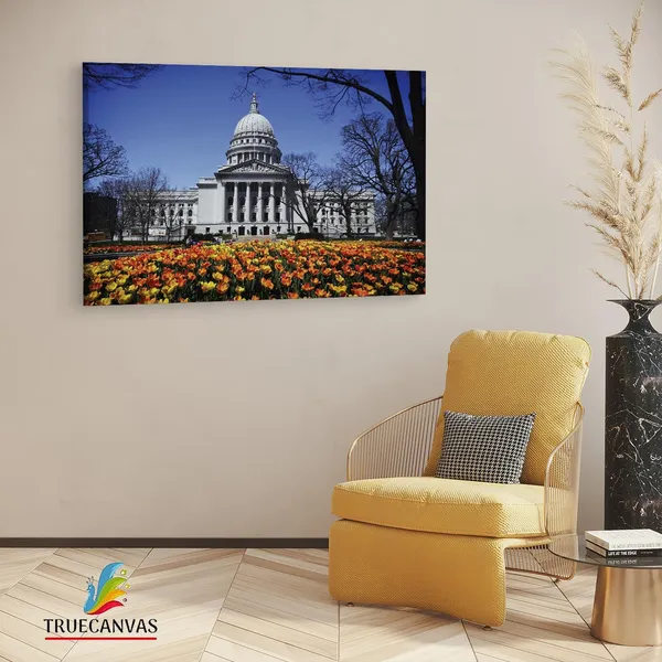 Multicolor_Wisconsin_State_Capitol,_Wooden_Framed_Canvas_Paintings_|_For_Living_Room_|_Bedroom_|_Office_|_Gallery_|_Ready_Wall_Mount_Canvas_Wall_Art_Painting_|_Size_-_12_X_18In,_Ct0399