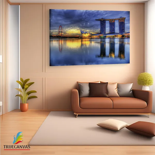 Multicolor_Marina_Bay_Sands_Singapore,_Wooden_Framed_Canvas_Paintings_|_For_Living_Room_|_Bedroom_|_Office_|_Gallery_|_Ready_Wall_Mount_Canvas_Wall_Art_Painting_|_Size_-_12_X_18In,_Ct0400