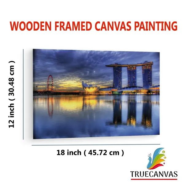 Multicolor_Marina_Bay_Sands_Singapore,_Wooden_Framed_Canvas_Paintings_|_For_Living_Room_|_Bedroom_|_Office_|_Gallery_|_Ready_Wall_Mount_Canvas_Wall_Art_Painting_|_Size_-_12_X_18In,_Ct0400