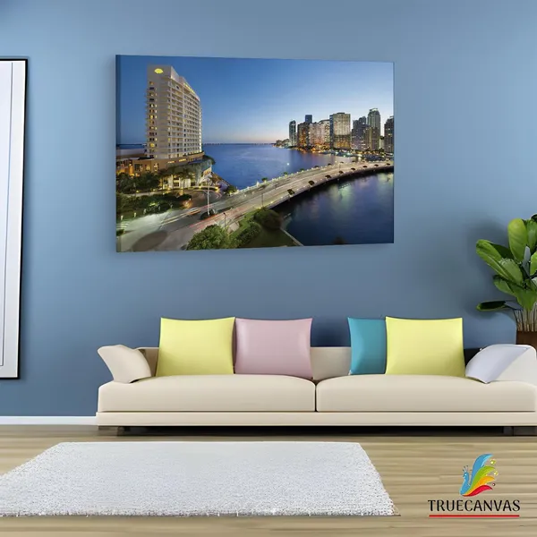 Multicolor_Mandarin_Oriental,_Miami,_Wooden_Framed_Canvas_Paintings_|_For_Living_Room_|_Bedroom_|_Office_|_Gallery_|_Ready_Wall_Mount_Canvas_Wall_Art_Painting_|_Size_-_12_X_18In,_Ct0401