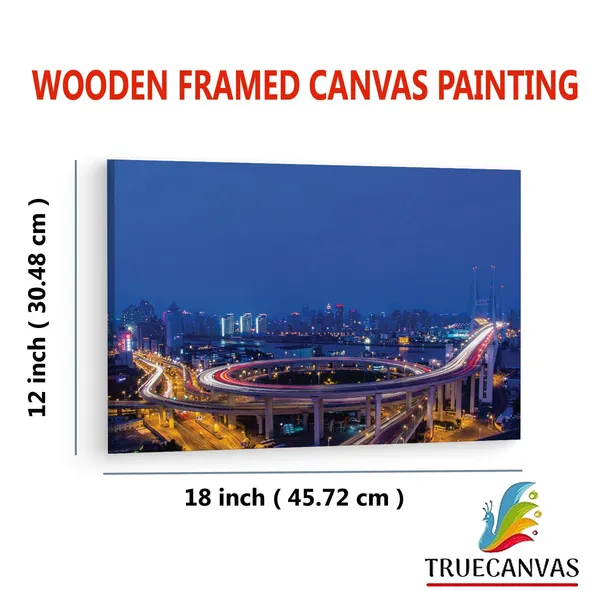 Multicolor_Nanpu_Bridge,_Wooden_Framed_Canvas_Paintings_|_For_Living_Room_|_Bedroom_|_Office_|_Gallery_|_Ready_Wall_Mount_Canvas_Wall_Art_Painting_|_Size_-_12_X_18In,_Ct0403