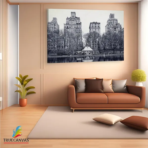 Multicolor_Central_Park,_Wooden_Framed_Canvas_Paintings_|_For_Living_Room_|_Bedroom_|_Office_|_Gallery_|_Ready_Wall_Mount_Canvas_Wall_Art_Painting_|_Size_-_12_X_18In,_Ct0407
