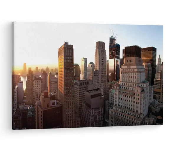 Multicolor_New_York,_Sunset,_Wooden_Framed_Canvas_Paintings_|_For_Living_Room_|_Bedroom_|_Office_|_Gallery_|_Ready_Wall_Mount_Canvas_Wall_Art_Painting_|_Size_-_12_X_18In,_Ct0413