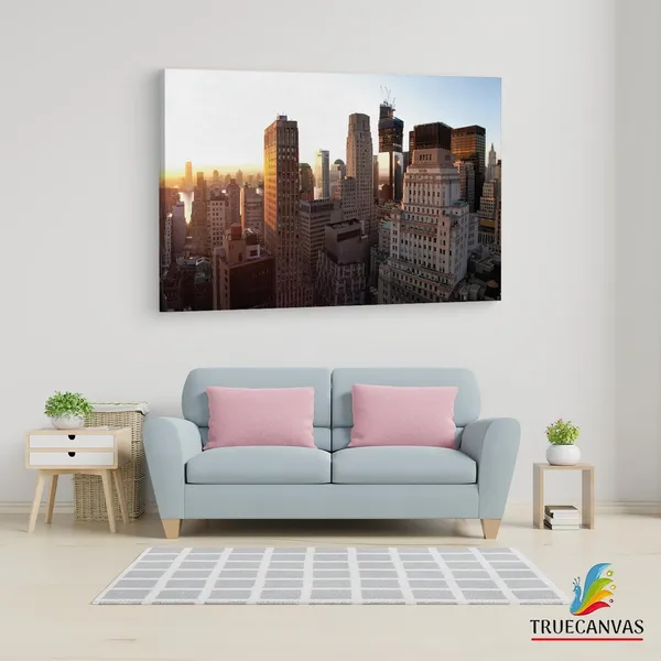 Multicolor_New_York,_Sunset,_Wooden_Framed_Canvas_Paintings_|_For_Living_Room_|_Bedroom_|_Office_|_Gallery_|_Ready_Wall_Mount_Canvas_Wall_Art_Painting_|_Size_-_12_X_18In,_Ct0413