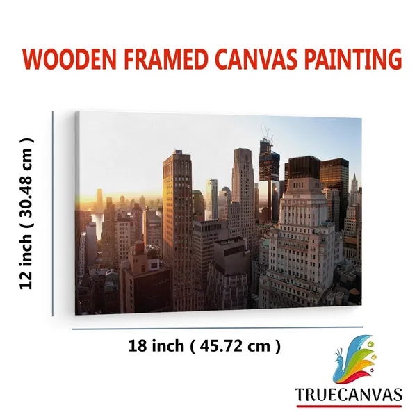 Multicolor_New_York,_Sunset,_Wooden_Framed_Canvas_Paintings_|_For_Living_Room_|_Bedroom_|_Office_|_Gallery_|_Ready_Wall_Mount_Canvas_Wall_Art_Painting_|_Size_-_12_X_18In,_Ct0413