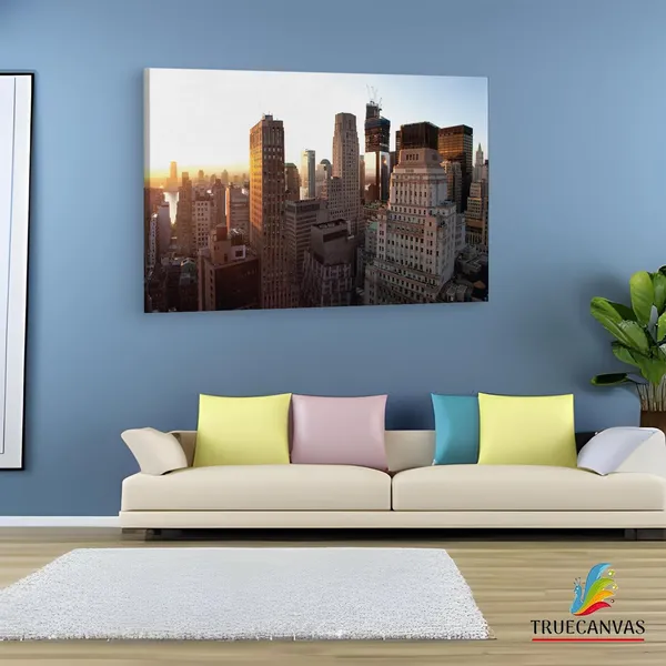 Multicolor_New_York,_Sunset,_Wooden_Framed_Canvas_Paintings_|_For_Living_Room_|_Bedroom_|_Office_|_Gallery_|_Ready_Wall_Mount_Canvas_Wall_Art_Painting_|_Size_-_12_X_18In,_Ct0413