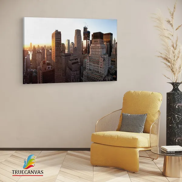 Multicolor_New_York,_Sunset,_Wooden_Framed_Canvas_Paintings_|_For_Living_Room_|_Bedroom_|_Office_|_Gallery_|_Ready_Wall_Mount_Canvas_Wall_Art_Painting_|_Size_-_12_X_18In,_Ct0413