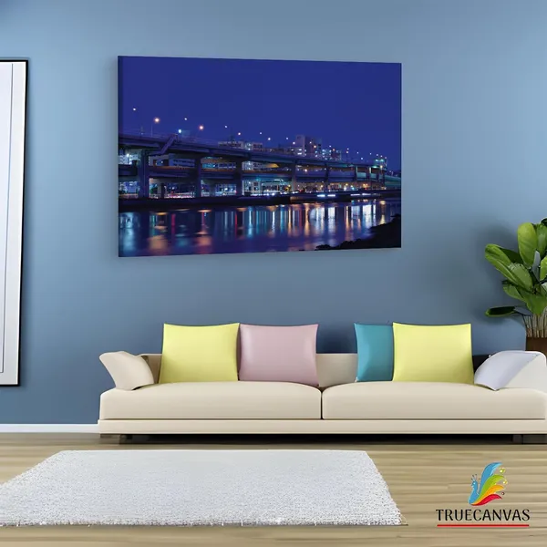 Multicolor_Night,_City,_Fukuoka,_Wooden_Framed_Canvas_Paintings_|_For_Living_Room_|_Bedroom_|_Office_|_Gallery_|_Ready_Wall_Mount_Canvas_Wall_Art_Painting_|_Size_-_12_X_18In,_Ct0416