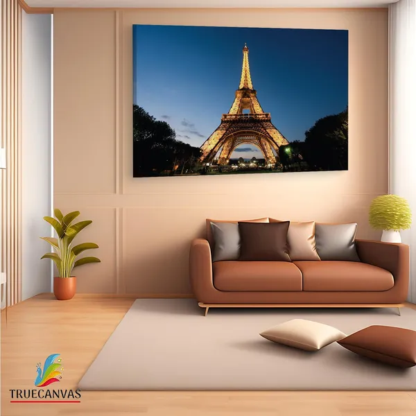Multicolor_Eiffel_Tower,_Wooden_Framed_Canvas_Paintings_|_For_Living_Room_|_Bedroom_|_Office_|_Gallery_|_Ready_Wall_Mount_Canvas_Wall_Art_Painting_|_Size_-_12_X_18In,_Ct0417