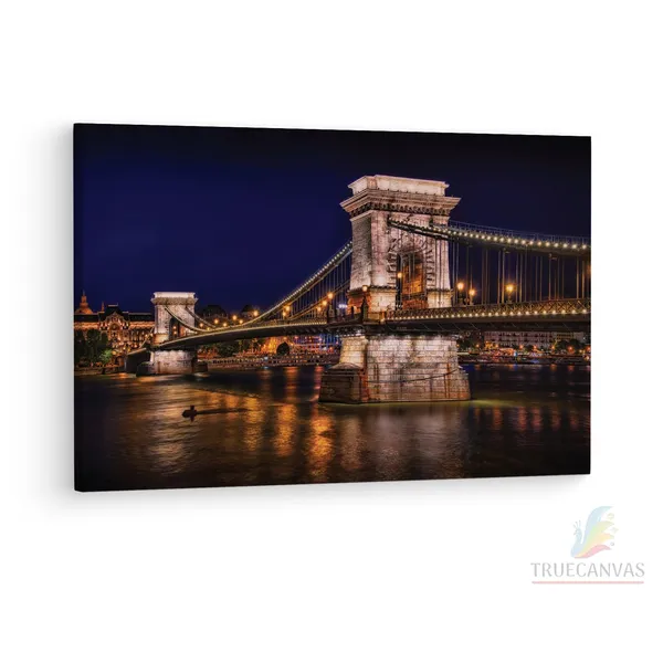Multicolor_Chain_Bridge,_Wooden_Framed_Canvas_Paintings_|_For_Living_Room_|_Bedroom_|_Office_|_Gallery_|_Ready_Wall_Mount_Canvas_Wall_Art_Painting_|_Size_-_12_X_18In,_Ct0419
