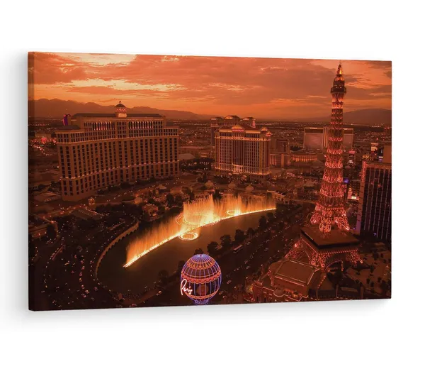 Multicolor_Bellagio_Hotel_&_Casino,_Wooden_Framed_Canvas_Paintings_|_For_Living_Room_|_Bedroom_|_Office_|_Gallery_|_Ready_Wall_Mount_Canvas_Wall_Art_Painting_|_Size_-_12_X_18In,_Ct0427