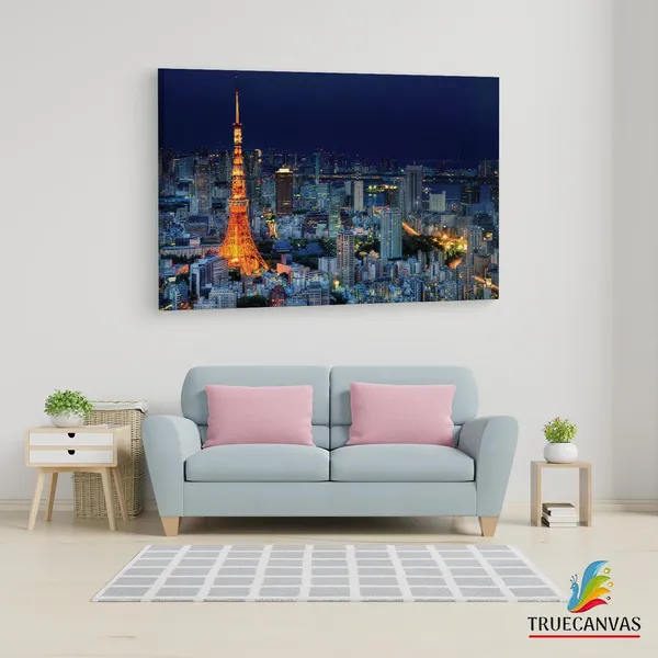 Multicolor_Tokyo_Tower,_Wooden_Framed_Canvas_Paintings_|_For_Living_Room_|_Bedroom_|_Office_|_Gallery_|_Ready_Wall_Mount_Canvas_Wall_Art_Painting_|_Size_-_12_X_18In,_Ct0430