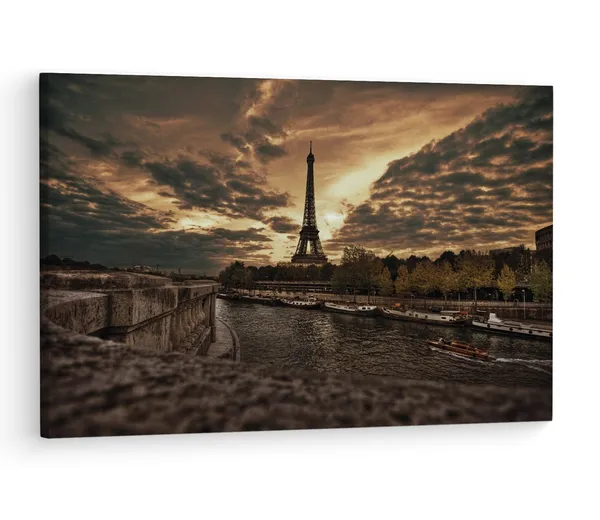 Multicolor_Eiffel_Tower,_Wooden_Framed_Canvas_Paintings_|_For_Living_Room_|_Bedroom_|_Office_|_Gallery_|_Ready_Wall_Mount_Canvas_Wall_Art_Painting_|_Size_-_12_X_18In,_Ct0432