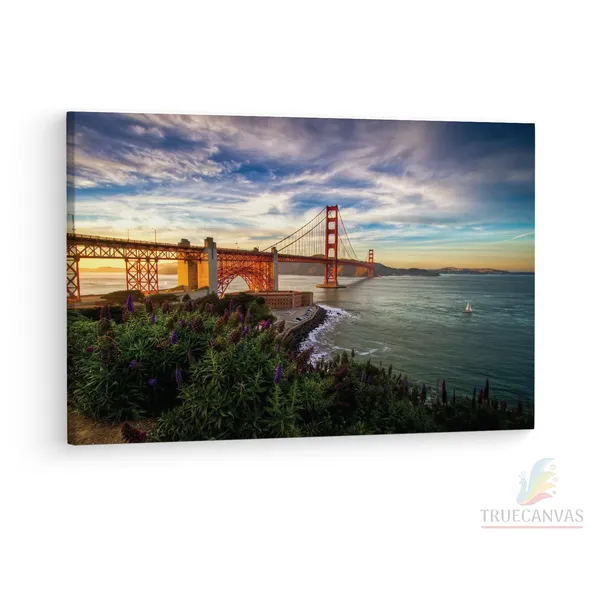 Multicolor_Golden_Gate_Bridge,_Wooden_Framed_Canvas_Paintings_|_For_Living_Room_|_Bedroom_|_Office_|_Gallery_|_Ready_Wall_Mount_Canvas_Wall_Art_Painting_|_Size_-_12_X_18In,_Ct0439