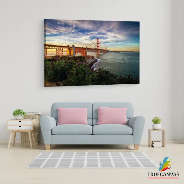 Multicolor_Golden_Gate_Bridge,_Wooden_Framed_Canvas_Paintings_|_For_Living_Room_|_Bedroom_|_Office_|_Gallery_|_Ready_Wall_Mount_Canvas_Wall_Art_Painting_|_Size_-_12_X_18In,_Ct0439