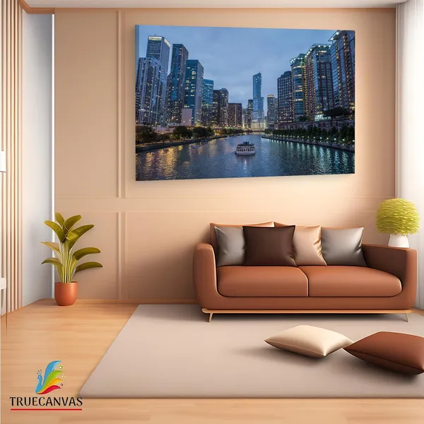 Multicolor_Riverwalk,_Wooden_Framed_Canvas_Paintings_|_For_Living_Room_|_Bedroom_|_Office_|_Gallery_|_Ready_Wall_Mount_Canvas_Wall_Art_Painting_|_Size_-_12_X_18In,_Ct0440