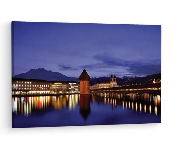Multicolor_Chapel_Bridge,_Wooden_Framed_Canvas_Paintings_|_For_Living_Room_|_Bedroom_|_Office_|_Gallery_|_Ready_Wall_Mount_Canvas_Wall_Art_Painting_|_Size_-_12_X_18In,_Ct0442