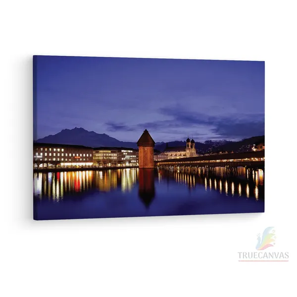 Multicolor_Chapel_Bridge,_Wooden_Framed_Canvas_Paintings_|_For_Living_Room_|_Bedroom_|_Office_|_Gallery_|_Ready_Wall_Mount_Canvas_Wall_Art_Painting_|_Size_-_12_X_18In,_Ct0442