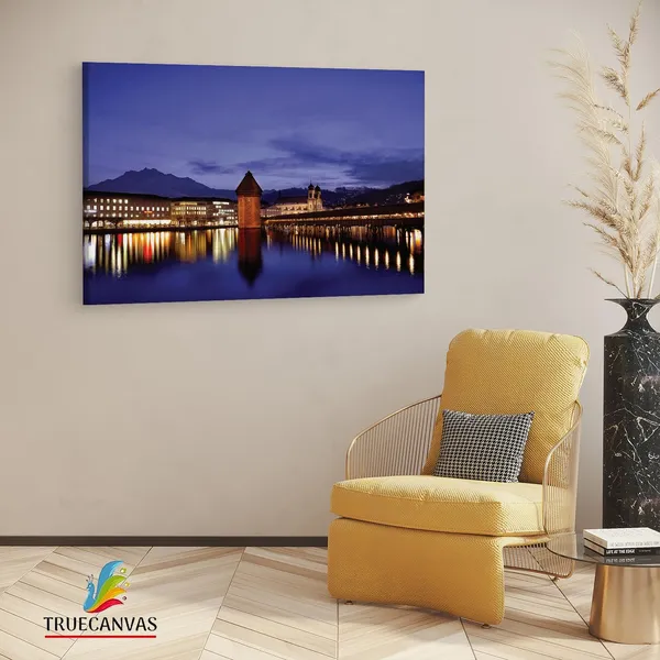 Multicolor_Chapel_Bridge,_Wooden_Framed_Canvas_Paintings_|_For_Living_Room_|_Bedroom_|_Office_|_Gallery_|_Ready_Wall_Mount_Canvas_Wall_Art_Painting_|_Size_-_12_X_18In,_Ct0442