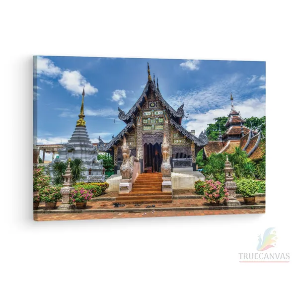 Multicolor_Chiang_Mai_Old_City_Bangkok,_Wooden_Framed_Canvas_Paintings_|_For_Living_Room_|_Bedroom_|_Office_|_Gallery_|_Ready_Wall_Mount_Canvas_Wall_Art_Painting_|_Size_-_12_X_18In,_Ct0443