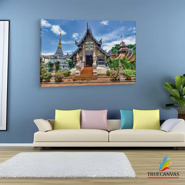 Multicolor_Chiang_Mai_Old_City_Bangkok,_Wooden_Framed_Canvas_Paintings_|_For_Living_Room_|_Bedroom_|_Office_|_Gallery_|_Ready_Wall_Mount_Canvas_Wall_Art_Painting_|_Size_-_12_X_18In,_Ct0443